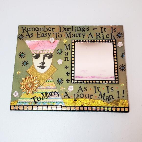 Handcrafted Decorative Witty Message Mirror Frame - Picture 1 of 8